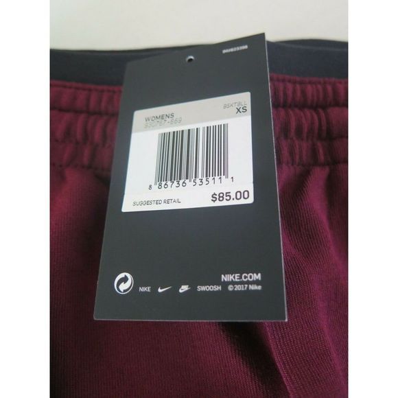 Nike 930767-669 Maroon Red Women Sz XS Dri-FIT Showtime Basketball Training Pant - Picture 8 of 9